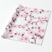 Floral Cherry Blossom Pattern Cadeaupapier (Uitgerold)