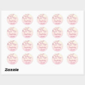 Floral Cherry Blossom Pink | Aangepaste verjaardag Ronde Sticker (Vel)