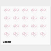 Floral Cherry Blossom Pink Birthday Hart Sticker (Vel)