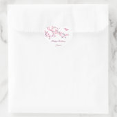Floral Cherry Blossom Pink Birthday Hart Sticker (Tas)