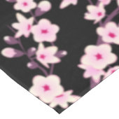 Floral Cherry Blossom Pink Black Tafelkleed (Gekanteld)