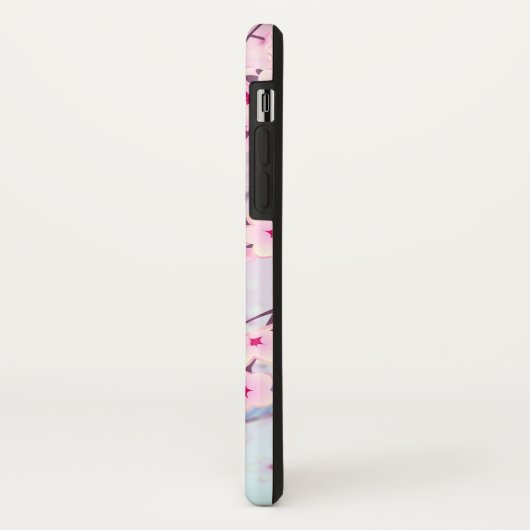 Floral Cherry Blossom Pink Blue Monogram Case-Mate iPhone Case (Achterkant/links)