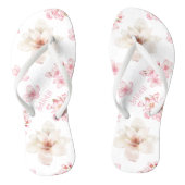 Floral Cherry Blossom Pink Flip Name Flops Teenslippers (Voetbed)