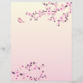 Floral Cherry Blossom Pink Flyer (Achterkant)