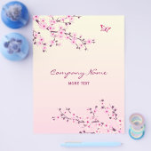 Floral Cherry Blossom Pink Flyer (Enkel)