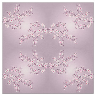 Floral Cherry Blossom Pink Geometric Pattern Stof