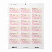 Floral Cherry Blossom Pink Girly Etiket (Full Sheet)
