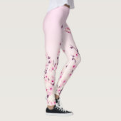 Floral Cherry Blossom Pink Girly Leggings (Rechts)