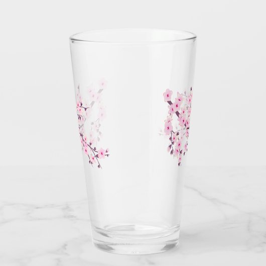 Floral Cherry Blossom Pink Glas (Rechts)