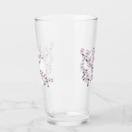 Floral Cherry Blossom Pink Glas (Rechts)