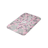 Floral Cherry Blossom Pink Grey Badmat (Gekanteld)