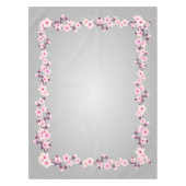 Floral Cherry Blossom Pink Grey Tablecloth Tafelkleed (Voorkant)