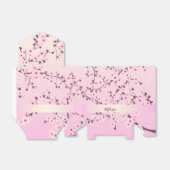 Floral Cherry Blossom Pink Monogram Bedankdoosjes (Uitgevouwen)