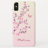 Floral Cherry Blossom Pink Monogram Case-Mate iPhone Case (Achterkant)