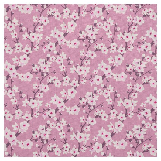 Floral Cherry Blossom Pink Stof (Swatch)