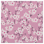 Floral Cherry Blossom Pink Stof (Close Up)