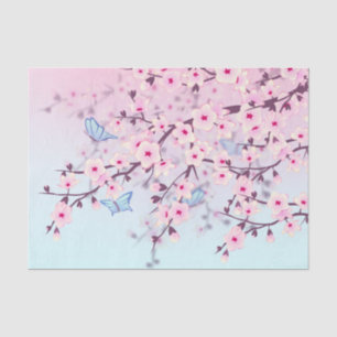 Floral Cherry Blossom Pink Tissuepapier