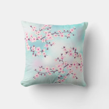 Floral Cherry Blossom Pink Turquoise