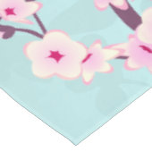 Floral Cherry Blossom Pink Turquoise Tafelkleed (Gekanteld)