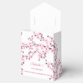 Floral Cherry Blossom Pink White | Aangepaste verj Bedankdoosjes (Geopend)