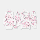 Floral Cherry Blossom Pink White Favor Box Bedankdoosjes (Uitgevouwen)