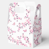 Floral Cherry Blossom Pink White Favor Box Bedankdoosjes (Geopend)