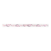 Floral Cherry Blossom Pink White Ribbon Satijnen Lint (Voorkant)