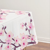 Floral Cherry Blossom Pink White Tafelkleed (Voorbeeld)