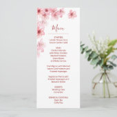Floral Cherry Blossom Pink White Wedding    Kaart (Staand voorkant)