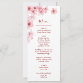 Floral Cherry Blossom Pink White Wedding    Kaart