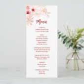 Floral Cherry Blossom Pink White Wedding Kaart (Staand voorkant)