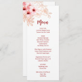 Floral Cherry Blossom Pink White Wedding Kaart (Voorkant / Achterkant)