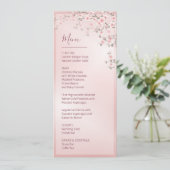 Floral Cherry Blossom Pink White Wedding    Kaart (Staand voorkant)