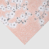Floral Cherry Blossom Roos Gold Glitter Tissuepapier (Detail)