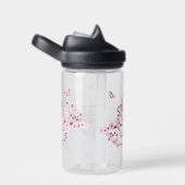 Floral Cherry Blossom | roze monogram Waterfles (Rechts)