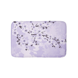 Floral Cherry Blossom Sakura Paars Badmat