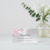 Floral Cherry Blossom Thank You Business Card Visitekaartje (Staand voorkant)