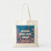 Floral Cherry BLOSSOM WAAR JE GEPLANTEERD WORDT Tote Bag (Voorkant)