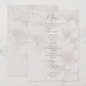 Floral Cherry Blossom Wedding Menu (Voorkant / Achterkant)