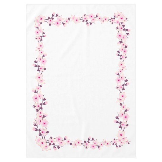 Floral Cherry Blossom Wedding Tablecloth Tafelkleed (Voorkant)