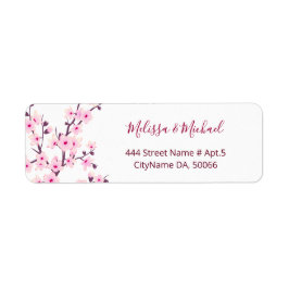 Floral Cherry Blossoms Pink White |  Wedding Etiket