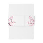 Floral Cherry Blossoms Your Names Wedding Uitnodigingen Wikkel (Achterkant Voorbeeld)