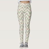 Floral Chevron Pattern – Geometric Zigzag  Leggings (Voorkant)