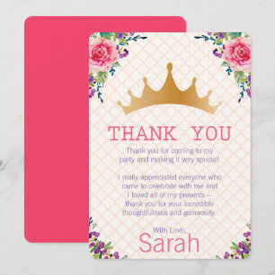 Floral Chic Birthday Hartelijk dank Kaart
