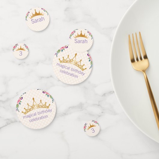 Floral Chic Birthday-ontwerp Confetti (Groep)