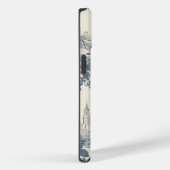  floral chic blauw toile de jouy monogram Case-Mate iPhone case (Achterkant / Rechts)