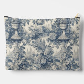  floral chic blauw toile de jouy monogram etui (Achterkant)
