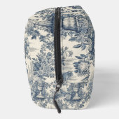  floral chic blauw toile de jouy monogram toilettasje (Rechts)