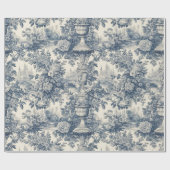  floral chic Blue toile de jouy Cadeaupapier (Vlak)