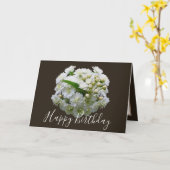 Floral Chic Boeket Witte Spirea Bloemen Verjaardag Kaart (Gele Bloem)